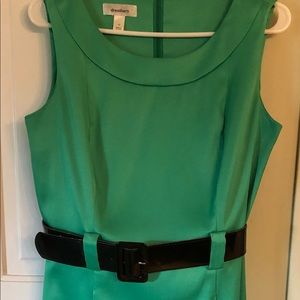 Sleeveless Sheath Dress with Belt